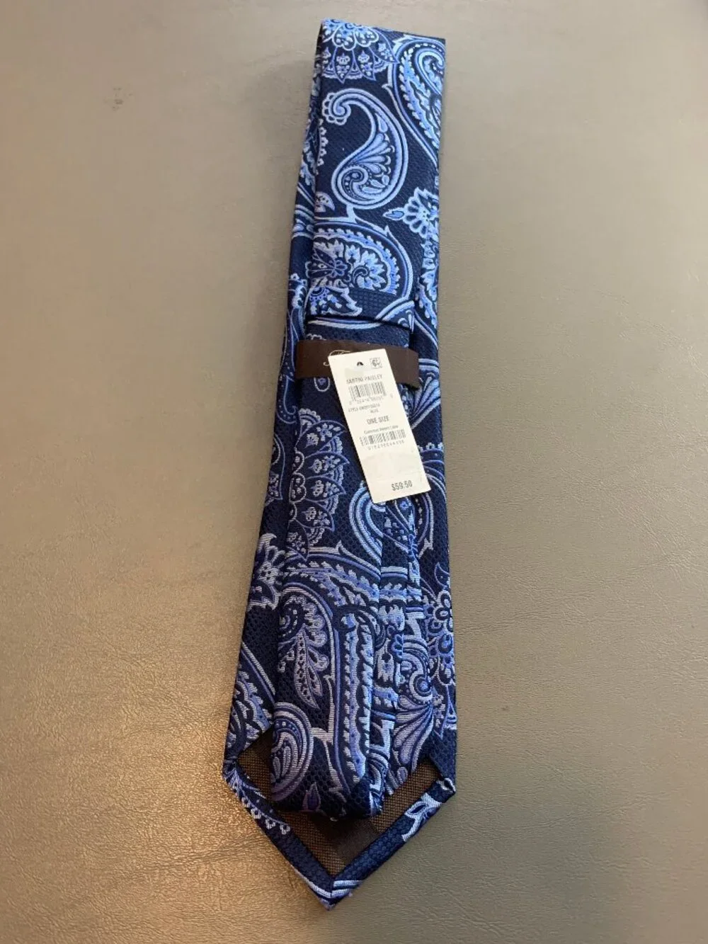 Tasso Elba Men's 3.25'' 100% Silk Neck Tie, Blue Paisley , One Size